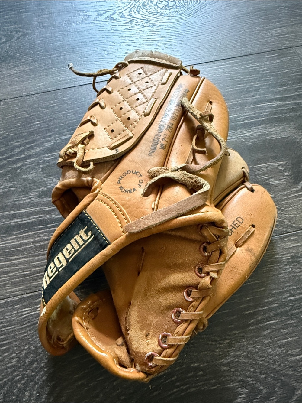Kids' Tan Leather Baseball Glove
